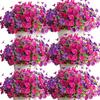 Vibrant Artificial Flowers - UV-resistant and Fade-resistant Floral Arrangement, Bright Multicolored Blooms, Suitable