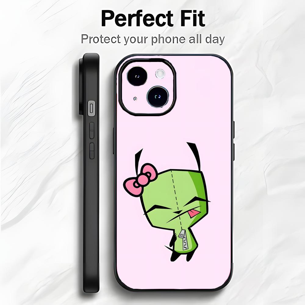 Quirky Cult Cartoon I-Invader Zim Phone Case Phone Case Soft Packaging Lightweight For iPhone17 16 15 14 13ProMax