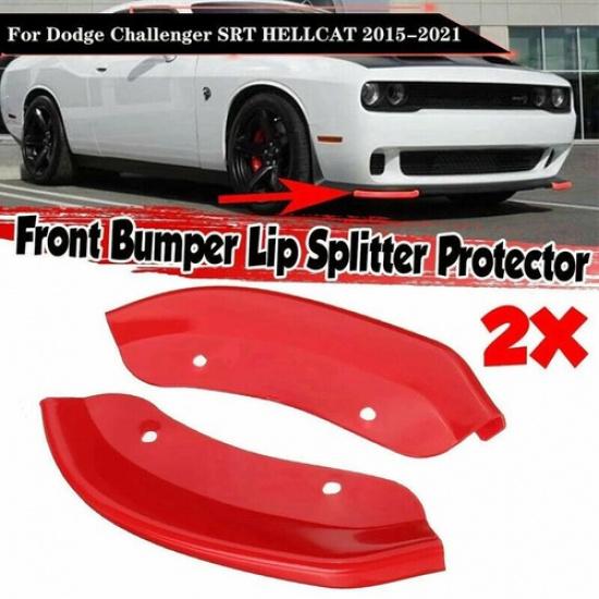 2X Front Splitter Bumper Lip Protector Decro Cover for Challenger SRT Hellcat