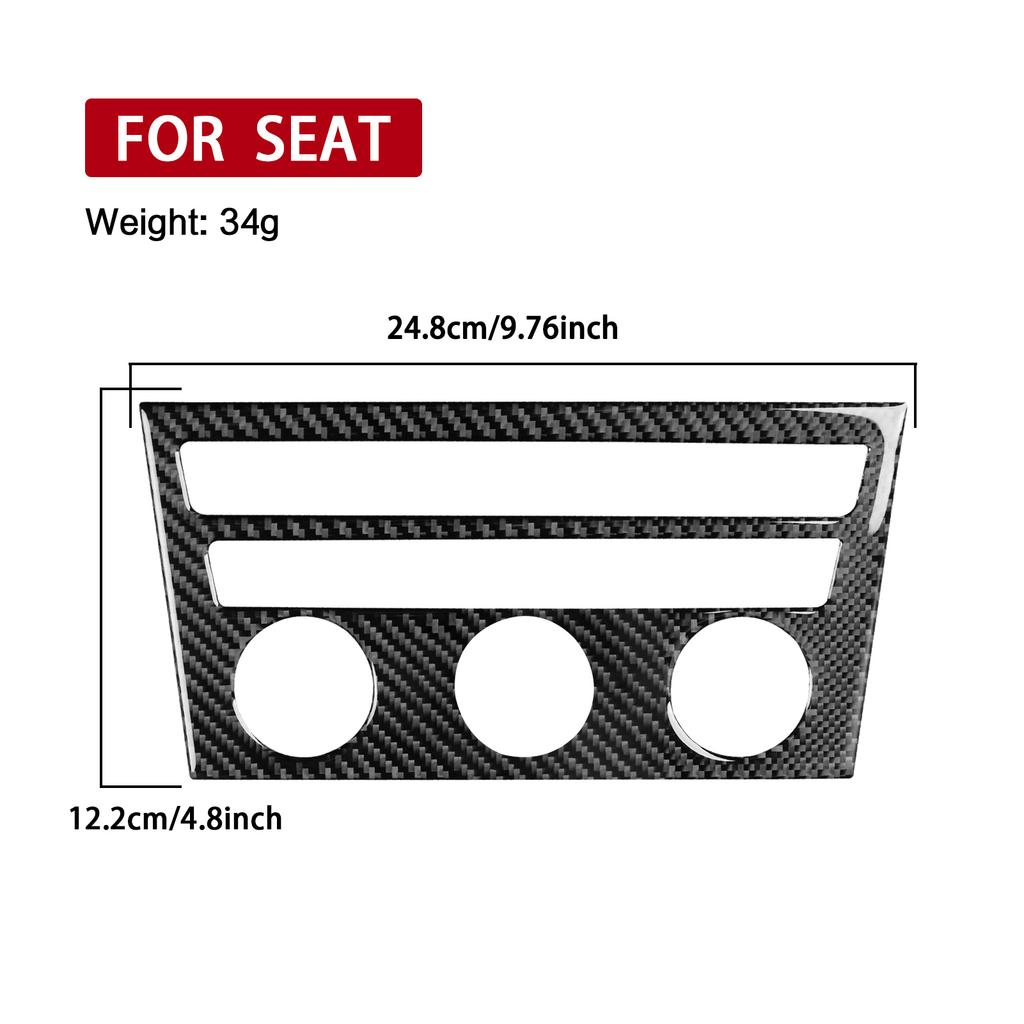For Seat Leon MK3 2013 2014 2015 2016 2017 2018 2019 2020 Real Soft Carbon Fiber Sticker LHD RHD Car Central AC Button Panel