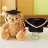 Cute Doctor Cap Graduation Bear Doll Academic Dress Bear Animal Doll  Graduates Celebration