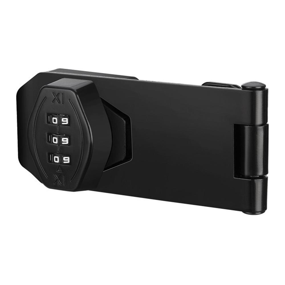 

Cabinet Door Password Lock 3 Holes 4 Inch Screw Installation Anti Theft Keyless Security Drawer Lock Black