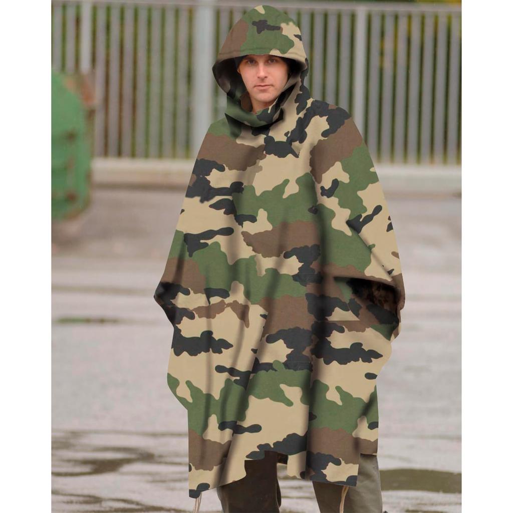 Rain Poncho Ripstop US Military Rain Poncho CCE 210 x 150 cm MIL-TEC - Fabric, Style, - Camo,
