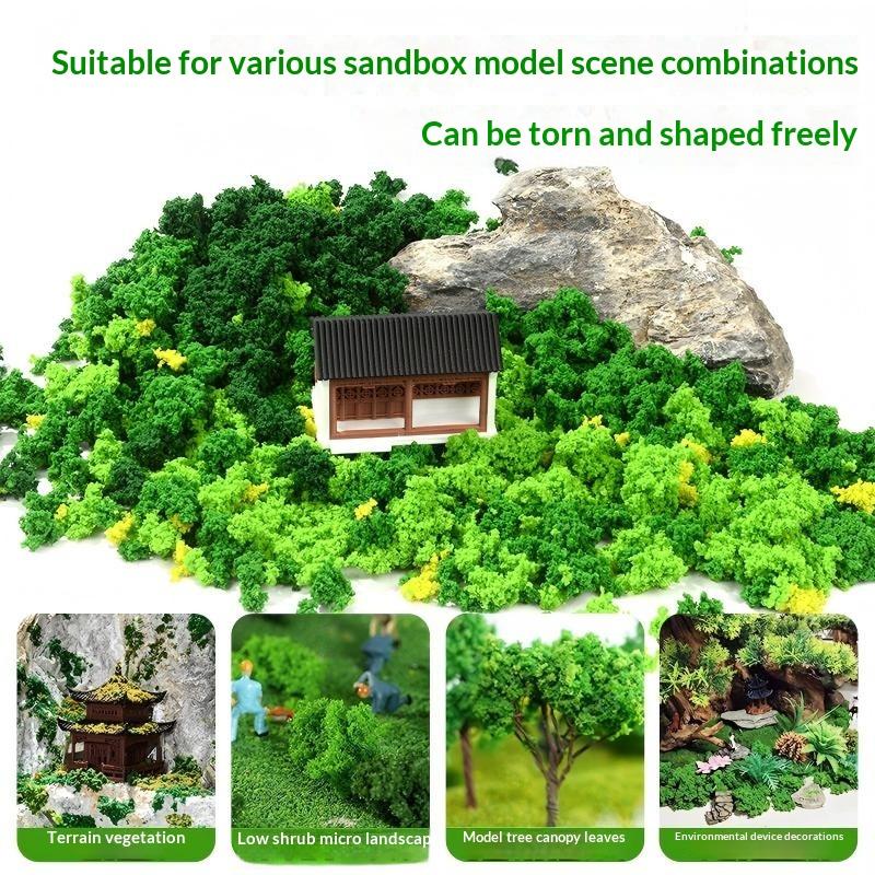 Diorama-Herstellung Schwamm Baum Pulver Busch Strauch Material für Modellbahn Sandtisch Landschaft Zubehör