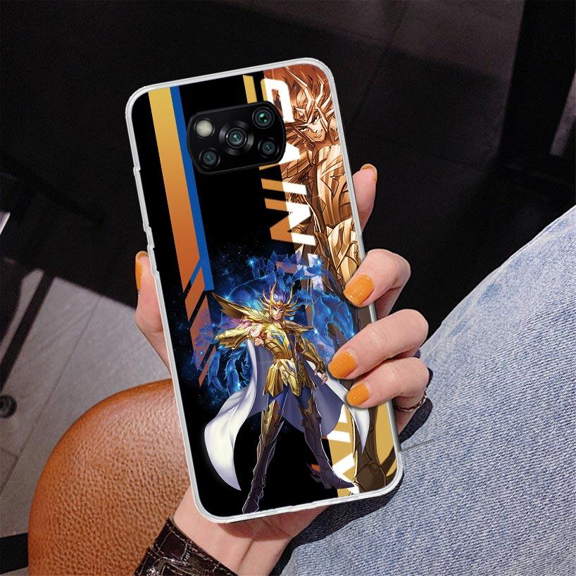 Anime Saint-Seiya Phone Case For Xiaomi Poco X7 X6 X5 Pro F7 Ultra Redmi 15C 15 13C 13 12C 12 10 10A 10C 9 9A 9C 9T Cover Poco X