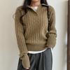 New Fashion Women Autumn Pullover Sweater Long Sleeve Turn Down Collar Winter Knitwears Jumpers Loose Knitted Sweaters for Women Elegant Tops 25311