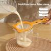 120 Maschen Küchenöltrichter mit Filter 2 in 1 Trichterfilter mit Griff Doppellagiges Feinmaschiges Sieb Tragbarer Saftseiher Kaffee