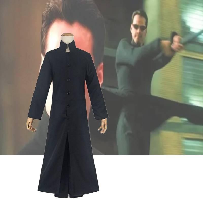 Film Matrix Kostium Cosplay Neo Kurtka Wiatrówka Kostium na Halloween
