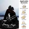 1 szt. Led Zeppelin Jimmy Page Miękki flanelowy koc całoroczny do domu, biura, na zewnątrzTrwały komfort 100588