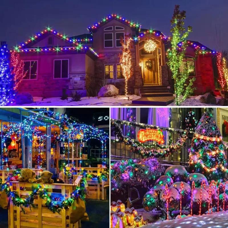 Solar Fairy Lights Outdoor Waterproof Solar String Lights 8 Modes Christmas Copper Wire Lights for Patio Decoration