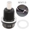 M14 x 1.5 Aluminum Magnetic Oil Drain Plug Fit for Honda / Ford / Hyundai with Crush Washer Gasket, Universal Magnetic Oil Drain
