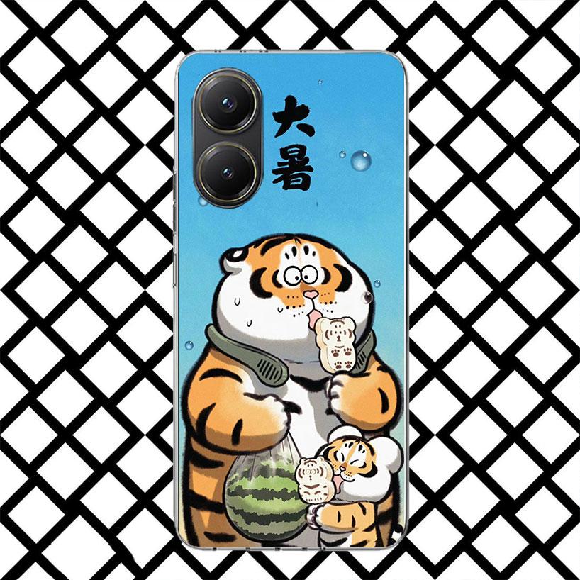 Cartoon Fat Tiger Phone Case for Xiaomi Poco F7 Ultra X7 X6 X5 Pro X4 Gt M8 M7 Redmi 15 15C 13 13C 12 12C Soft Cover Fundas Poco