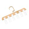 Adjustable Clothing Rack with 6 Removable Hooks - Space-Saving Closet Storage Solution for Garments