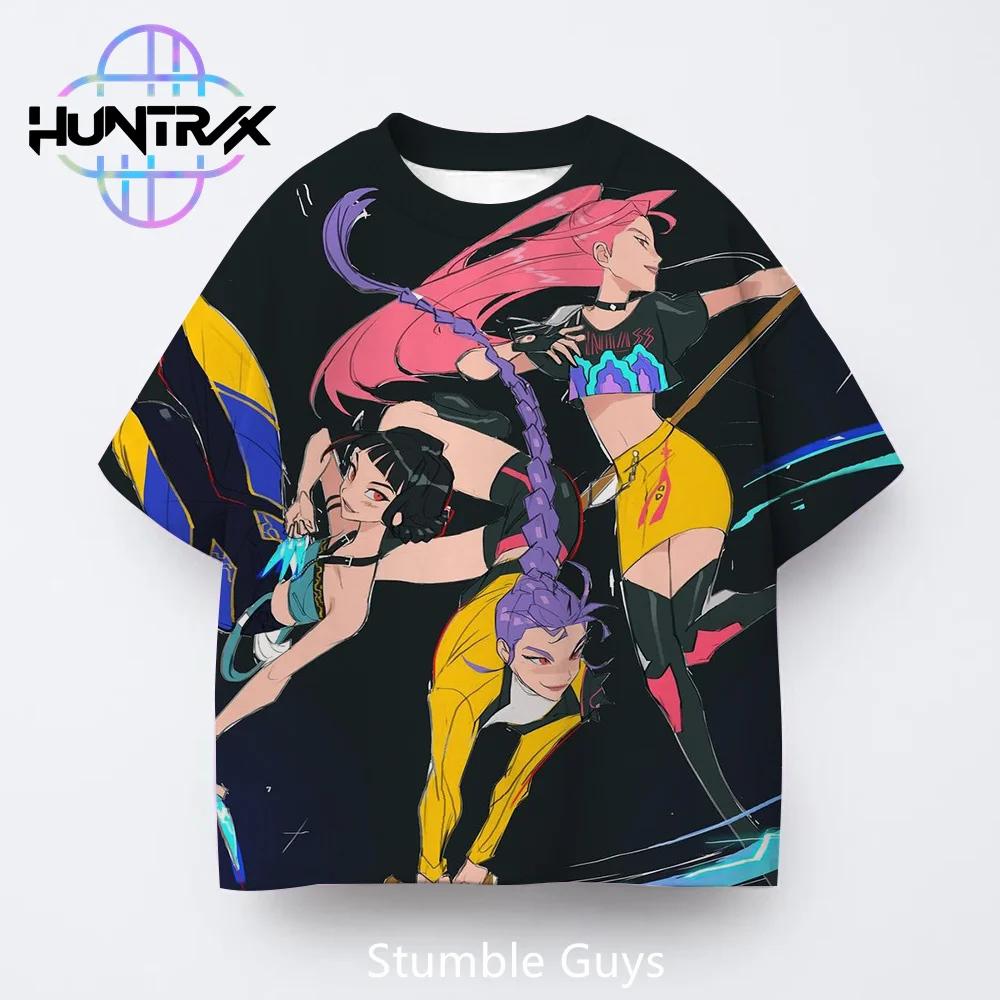 Modă Casual de Vară Copii Kpop Vânătorii de Demoni 3D Desene Animate Mânecă Scurtă Băieți Fete Tricou Haine Anime