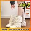 Niche design sense round head thick heel women's boots popular fresh and comfortable fried street high value Martin boots