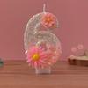 Number Shaped Birthday Candle with Decorative Floral Design for Cake Decoration and Party Use Suitable for Baking and Celebrations 0-9 Digit Options