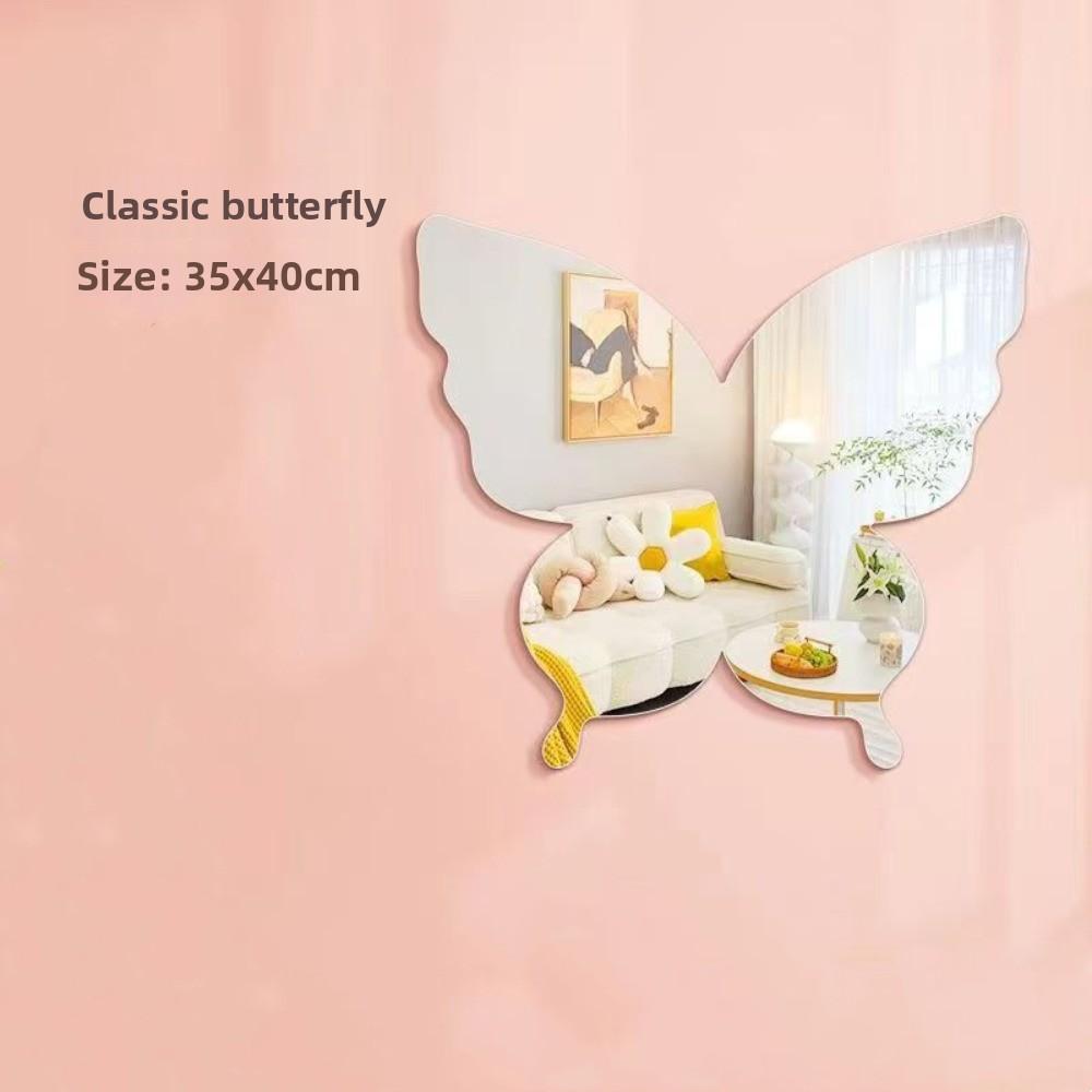 Cartoon Rabbit Shape Acrylic Mirror Sheet DIY Self Adhesive Non Glass Mirror Stickers Girls Gifts Shatterproof Mirror Tiles