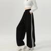 Dámské Y2K pruhované kalhoty se stahovací šňůrkou, ležérní tepláky na jogging se širokými nohavicemi, dámské tepláky pro streetwear