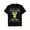 Men'S Funny Frog Graphic T-Shirt - "My Spirit Animal Is a Grumpy Frog" Design, Soft Fabric, Casual Short Sleeve Crew Neck Tee for Frog Lovers,