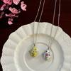 Titanium Steel Photo Locket Pendant Necklace Opening and Closing Lid Gold Clavicle Chain  Girl