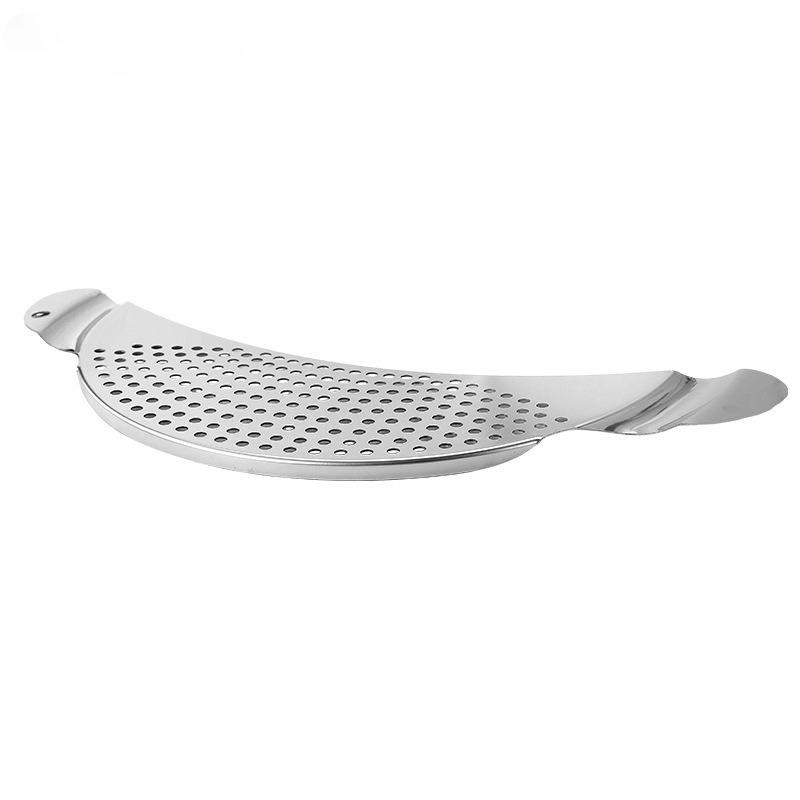 Égouttoir de cuisine en acier inoxydable Filtre à eau pour fruits et légumes Plaque à scories Bouclier filtre de bord de casserole Outil de cuisine