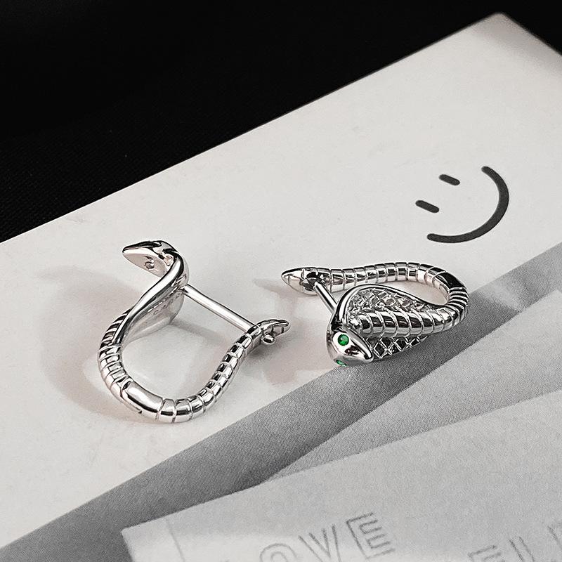 High-end Cool Style Cobra Earrings  Snake Earrings Men's and Women's Gender-neutral Earrings