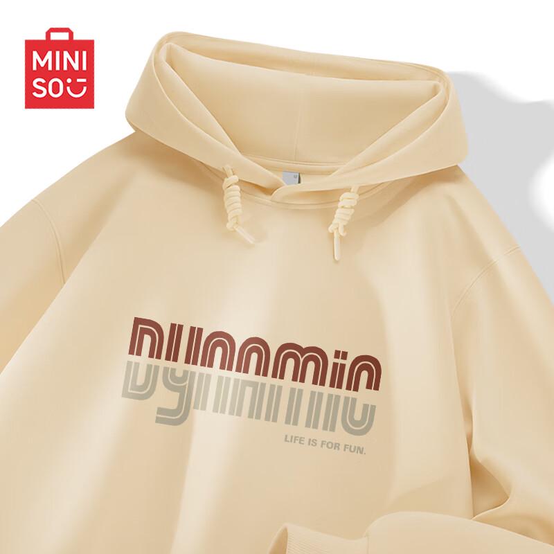 

MINISO Men s Trendy Heavyweight Loose Fit Hooded Sweatshirt 3XL