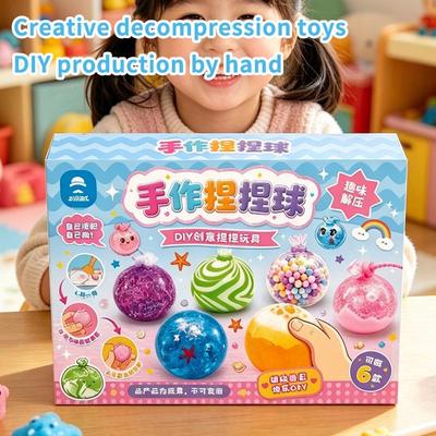 DIY Squeeze Ball Making Kit Slow Rebound Stress Relief Clay Foam Sensory Toy for Family Parent-child Game
