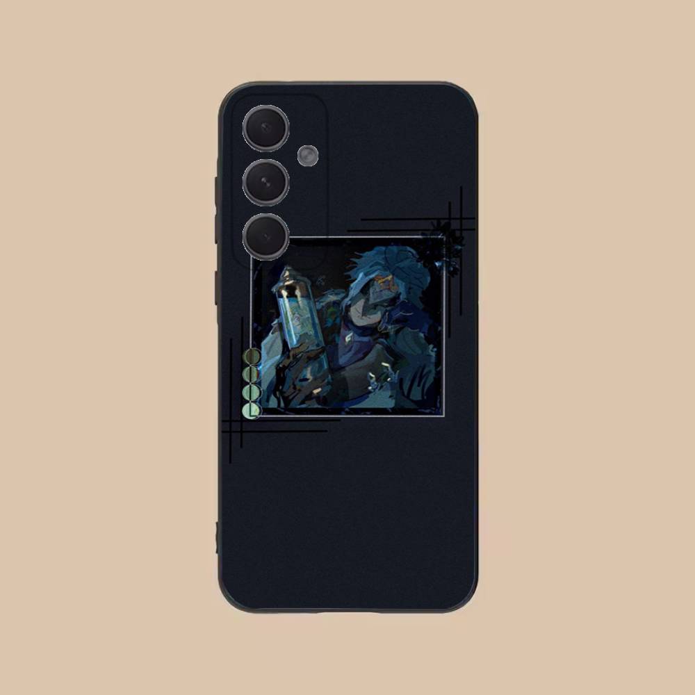 

G-Genshin Impact D-Dottore Чехол для телефона для Samsung S25,24,21,22,23,20,S30,Ultra,Plus,Fe,Lite,Note,5G Черный Мягкий SamsungS20lite