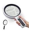 SUNEYES Large Desktop & Handheld Magnifying Glass with Stand, 2.5x & 4.5x Magnification, 13.2cm Lens Diameter, Type-C Rechargeable, 34 LED Lights, 3 C