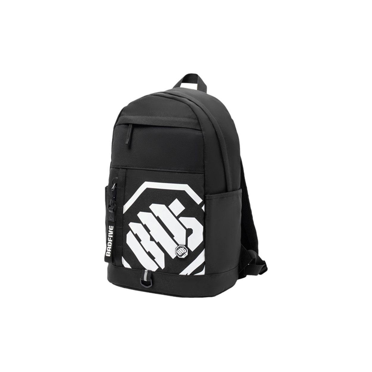 Li Ning Letter Print Zipper Closure Large Capacity Fabric Backpack Unisex Backpack Black ABSR378-1 Black