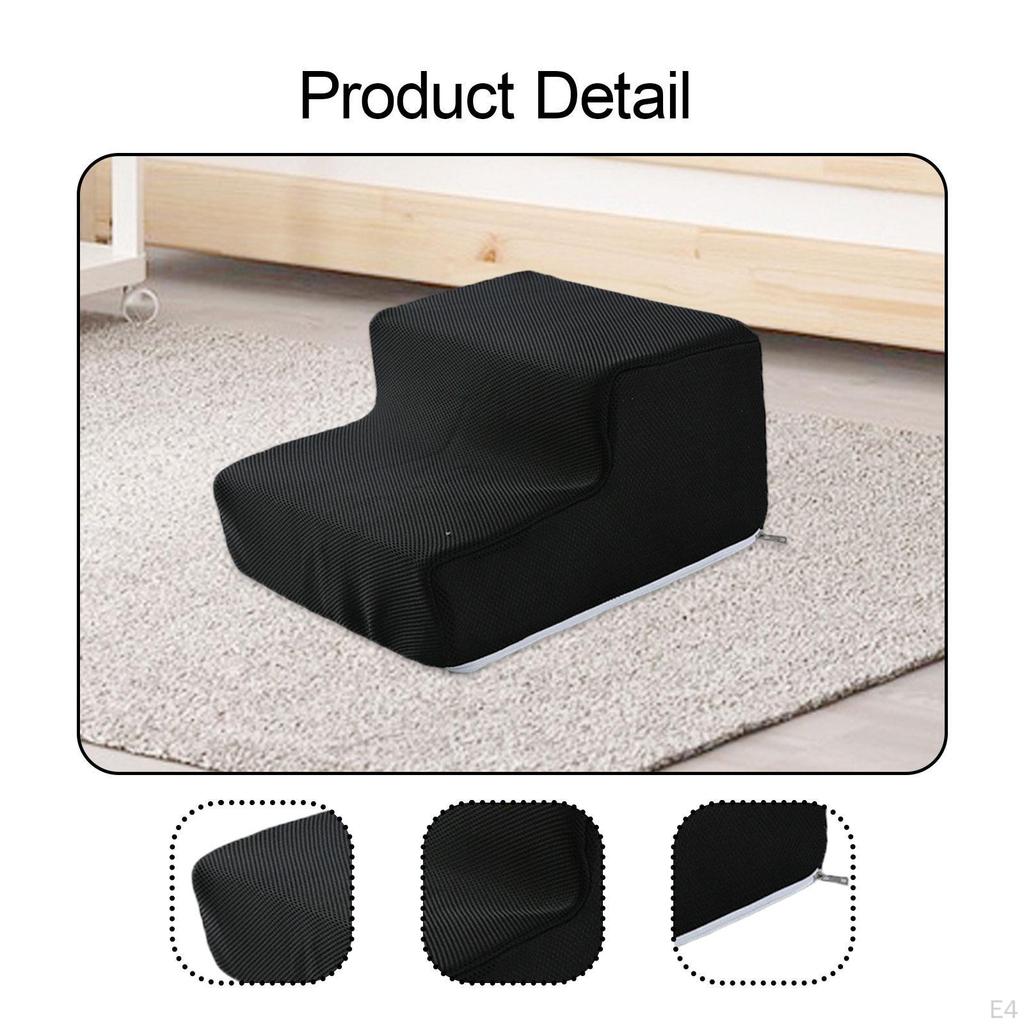 2 Step Dog Ramp for Small Pets, Washable Non-Slip Stairs Couch And Window Access