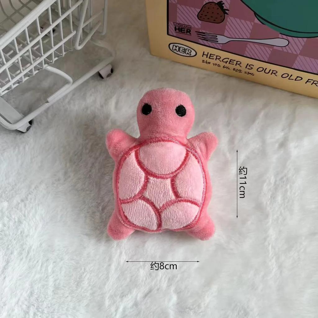 Mini Turtle Plush Dog Toy Chewable Soft Rubber Interactive Cute Durable Teeth Grinding Play Fun for Dogs