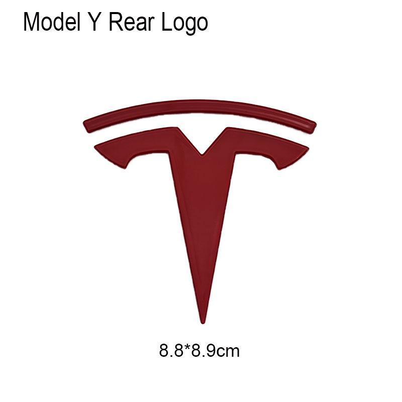 UBLM4 3D ABS Emblema Cofano Anteriore Auto Adesivo Badge Baule Posteriore Per Tesla Model 3 Model Y Decorazione Sostitutiva Decalcomanie Accessori