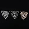 Hollow Collar Pins Leopard Head Men Badges Rhinestone Brooch Leopard Brooch Male Ornaments