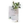 Silk Flower Wedding Welcome & Directional Sign with Floral Art Decoration