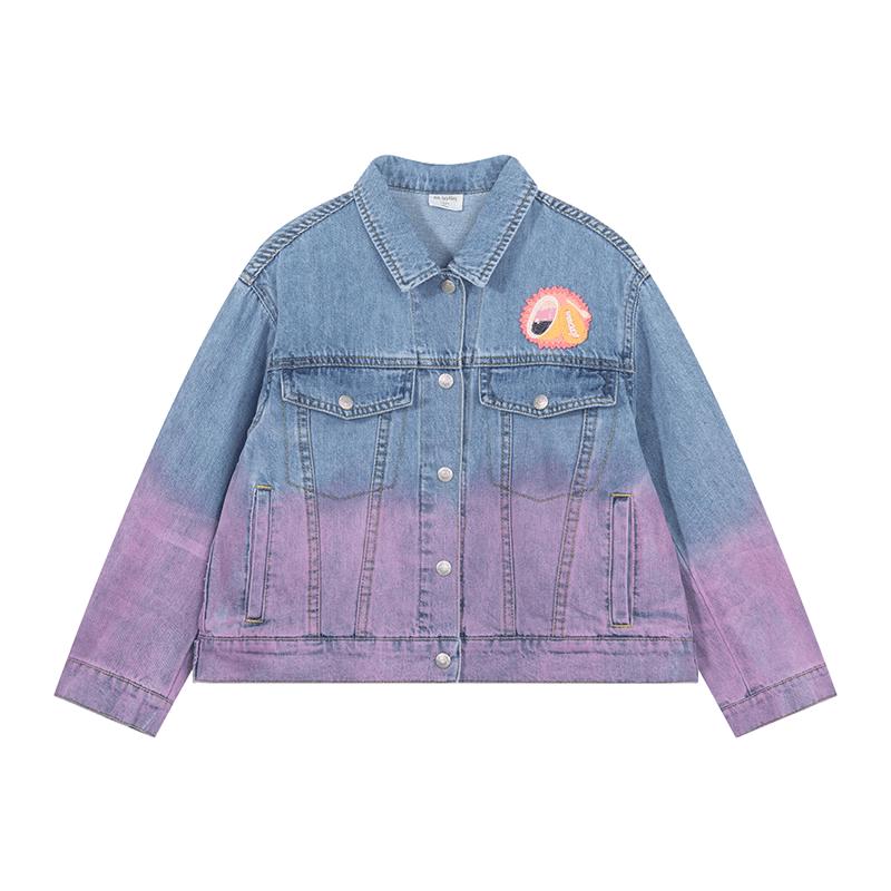 

M.Latin Girls Sequin Embroidered Spray Denim Jacket 38