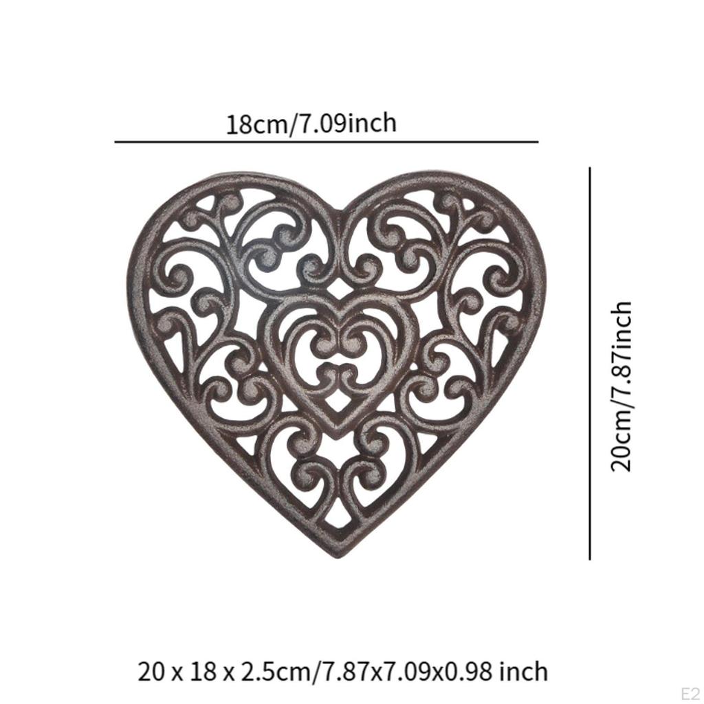 Cast Iron Trivet, Heat Resistant Metal Trivet for Pot Pan Teapot, Sturdy Plate Pad Kitchen