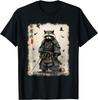 Funny Samurai Raccoon Japanese Warrior Vintage Anime T Shirts Tees for Men and Women