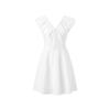 PEACEBIRD Women's Cloud Jacquard V-Neck Short Dress