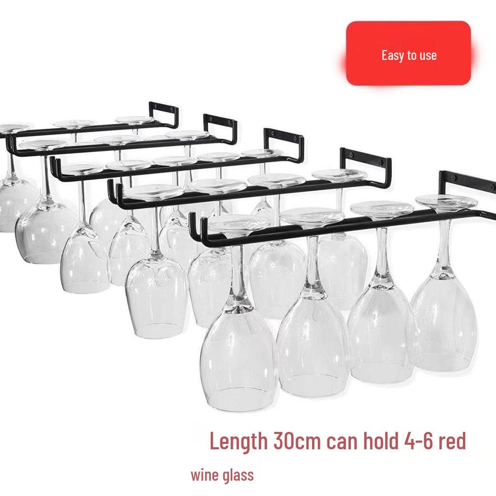 Red Wine Glass & Mug Hanging Rack Organizer for Kitchen and Home