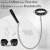 Sex Bondage Kit Sexy Breast Restraints Leather Harness Collars with Traction Chain Handcuffs Bondage Sex Toys For Adult SM Game