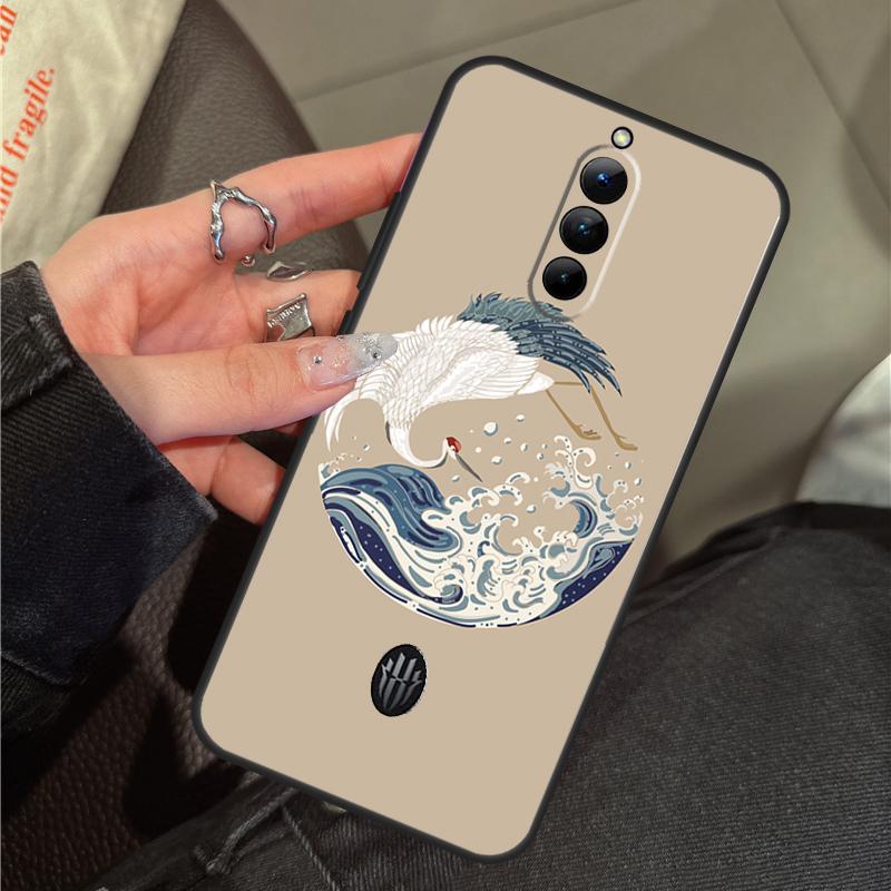

Art Crane Waves Case For ZTE Nubia RedMagic 11 Pro Plus 10 9 8 8S 9S 10S Pro 5G 5S 6 7 6S 7S Pro 11 Air Cover Red Magic 5G