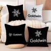 Classic Brand G-Goldwin Cushion Cover Soft Plush Fabric Double-Sided Printed Sofa Cushion Cover for All Seasons Home Decor Gift