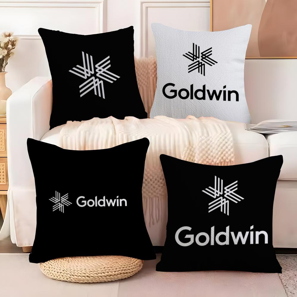 Classic Brand G-Goldwin Cushion Cover Soft Plush Fabric Double-Sided Printed Sofa Cushion Cover for All Seasons Home Decor Gift