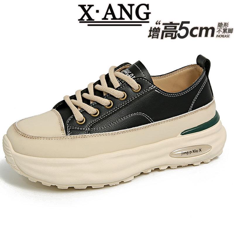 

Thick-soled height-increasing Forrest Gump shoes women s shoes versatile leather little white shoes children s 2025 spring new leisure sports board sh 35