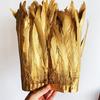 10 Meter 25-30CM Golden Silver Chicken Rooster Tail Feathers Trims Strip for Wedding Party Clothing Rooster Feather Trim