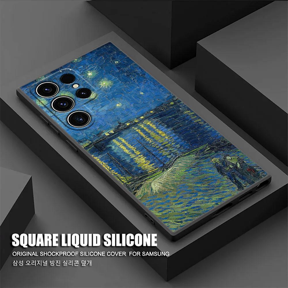 Retro-Ölgemälde Van-Gogh Nachthimmel S26Ultra Hülle Für Samsung Galaxy S26 S25 S24 S23 S20 S21 FE S22 Ultra Plus 5G Handyhülle