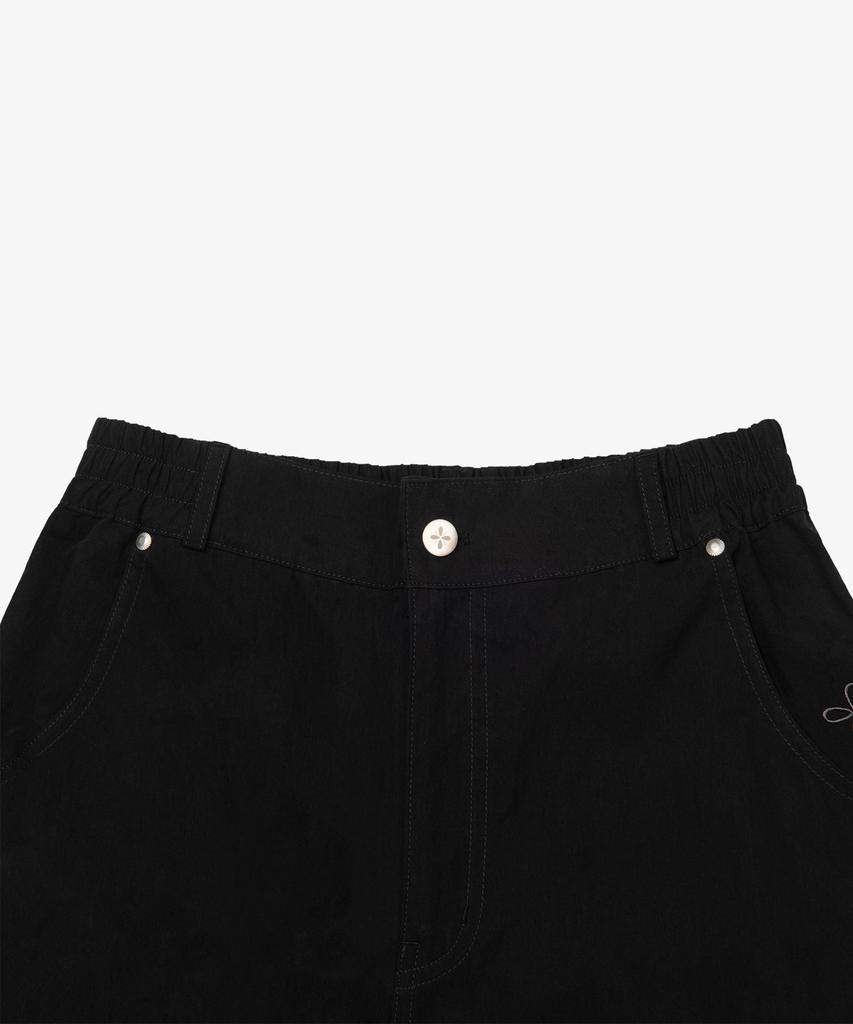 Liomeu Layered String Shirred Pants_Black