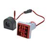 0-100A 50-380V 22MM 3 in 1 Square Mini Digital Voltmeter Ammeter Hz Hertz Frequency Meter Current Voltage Indicator Tester
